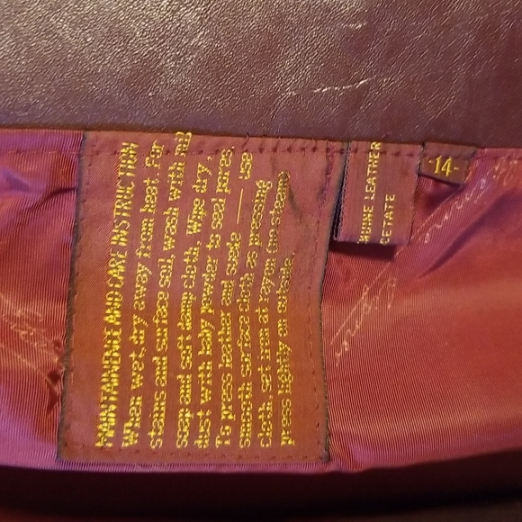 Etienne Aigner Leather Jacket size 14 - Picture 5 of 6